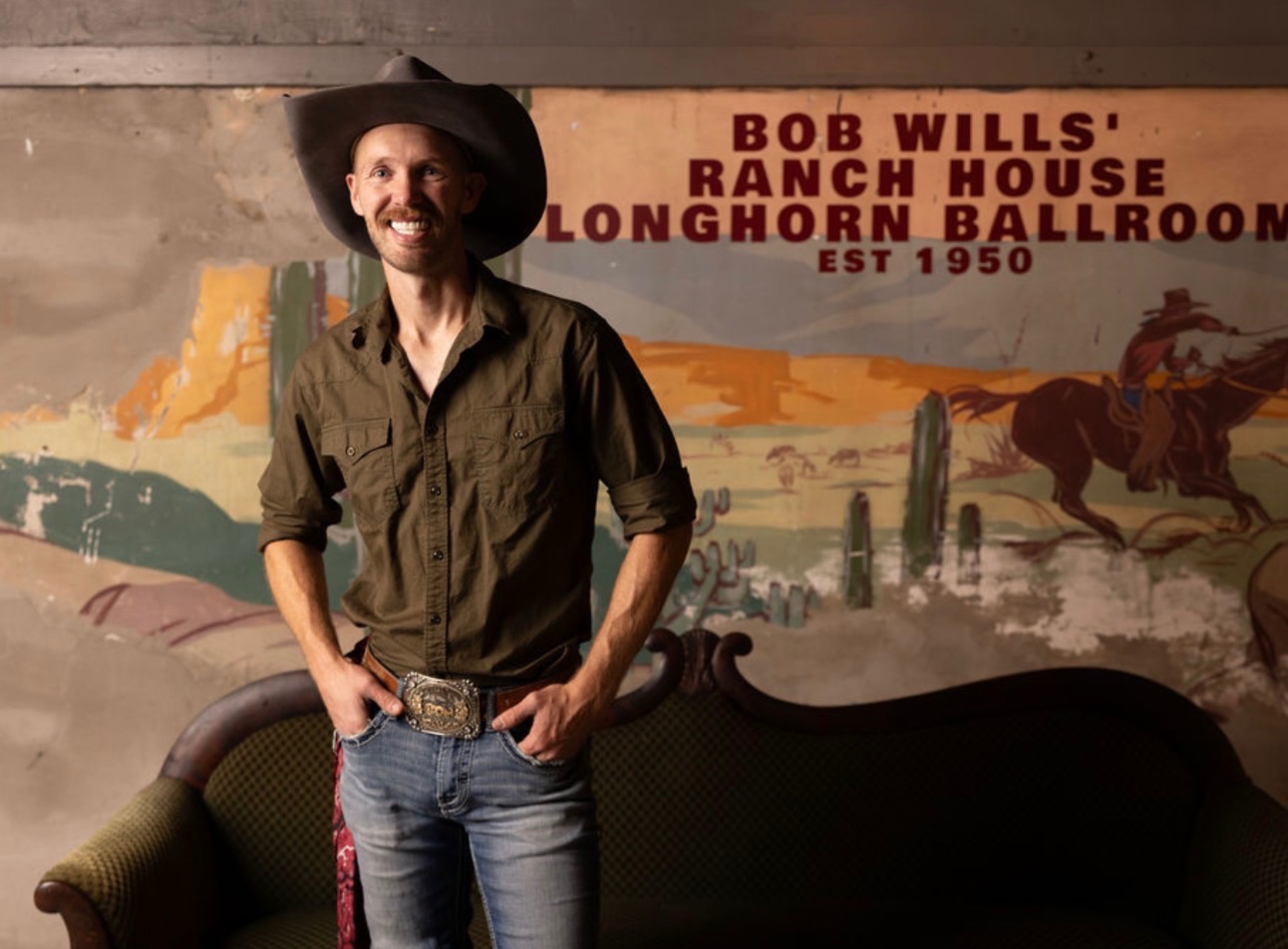 Andrew Maue at a historic Texas dance venue
