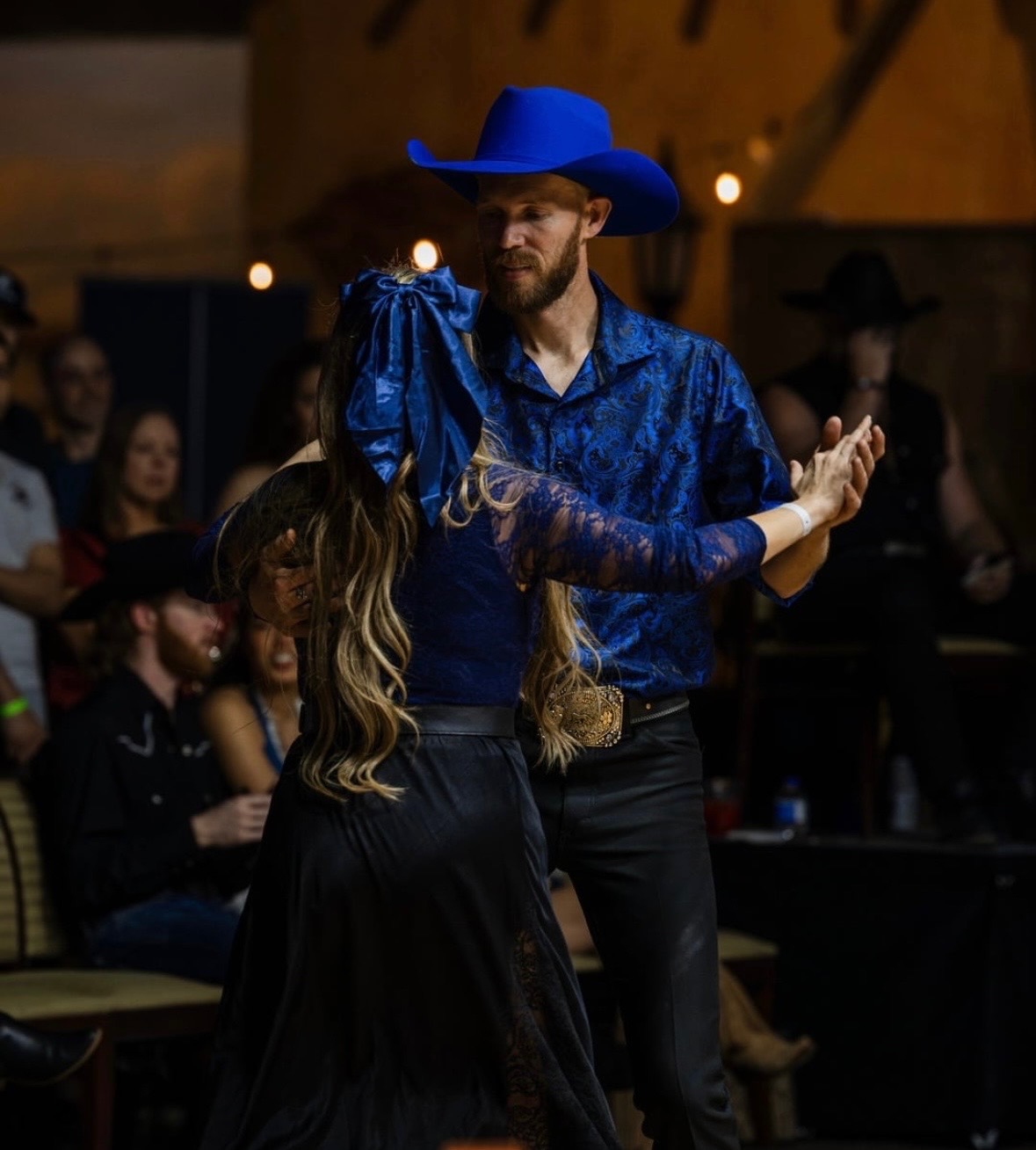 Andrew Maue teaching country dance